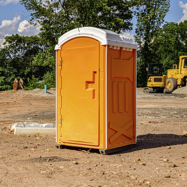 how often are the porta potties cleaned and serviced during a rental period in Jamestown California